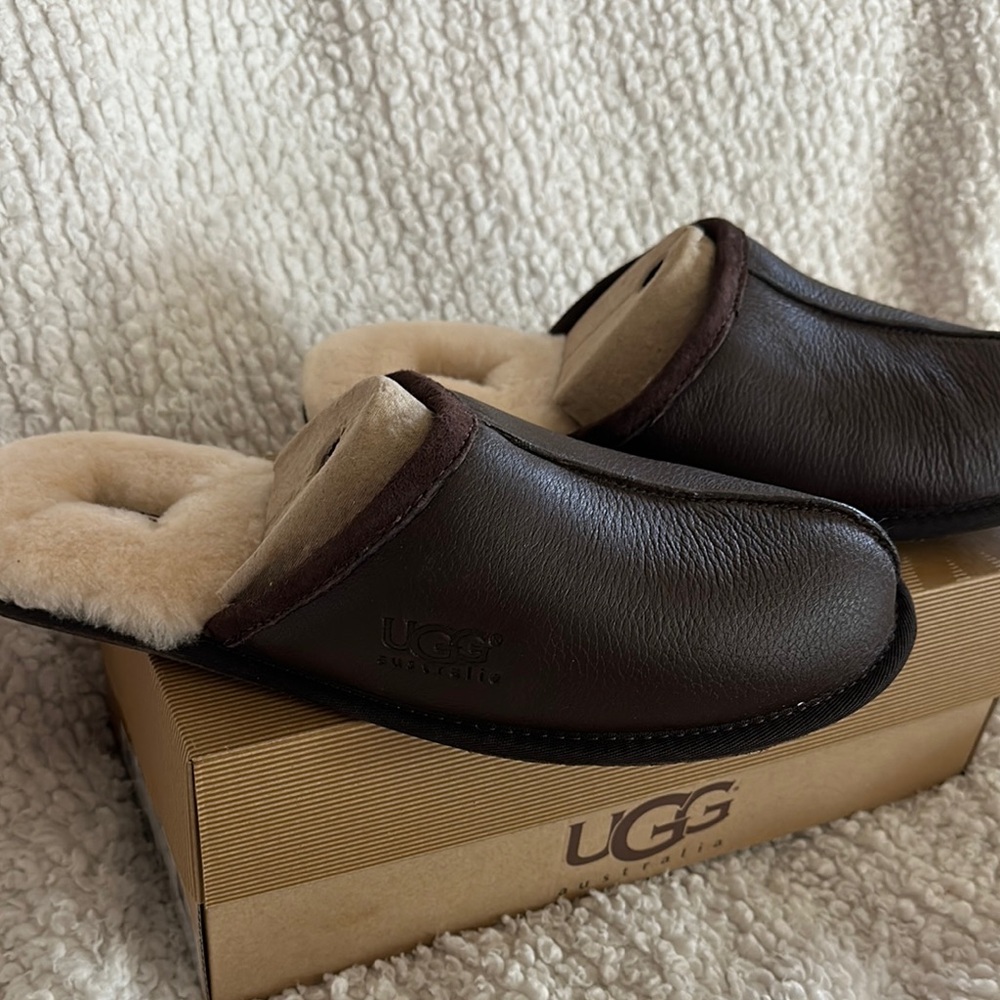 UGG Brown Loafers Slip-Ons with Plush Lining